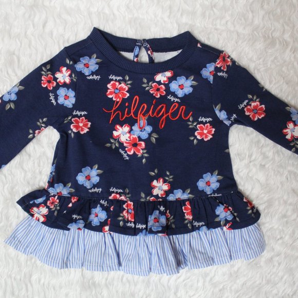 NWT TOMMY Hilfiger infant baby Tunic style long sleeve top size 6/9 mos. - Picture 1 of 8